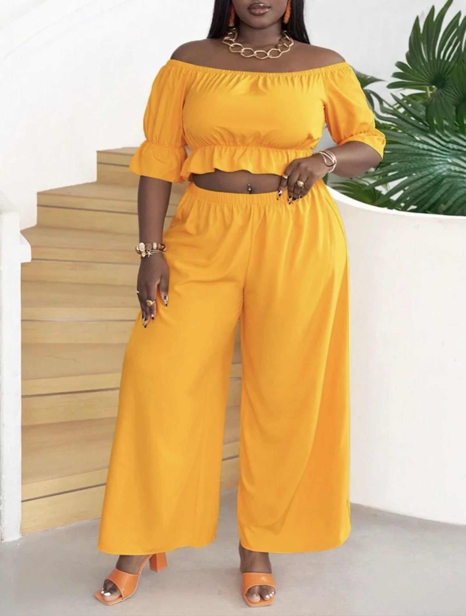 Bright Yellow 2-Piece Set  